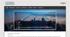 Desktop Screenshot of lundaconstruction.com